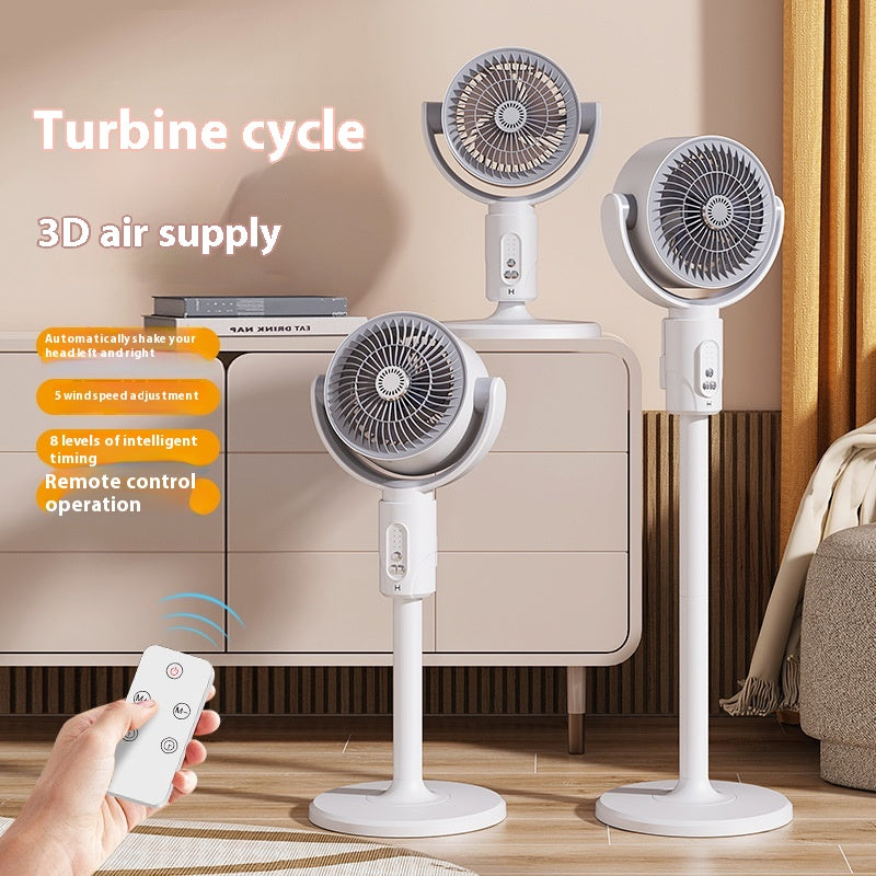 Ventilador Circulador de Aire Oscilante 3D con Control Remoto