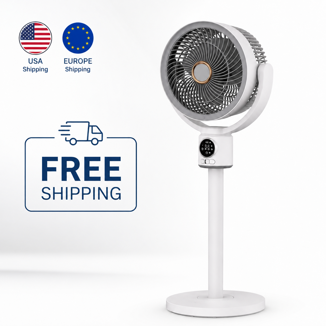 USB Rechargeable Air Circulation Floor Fan