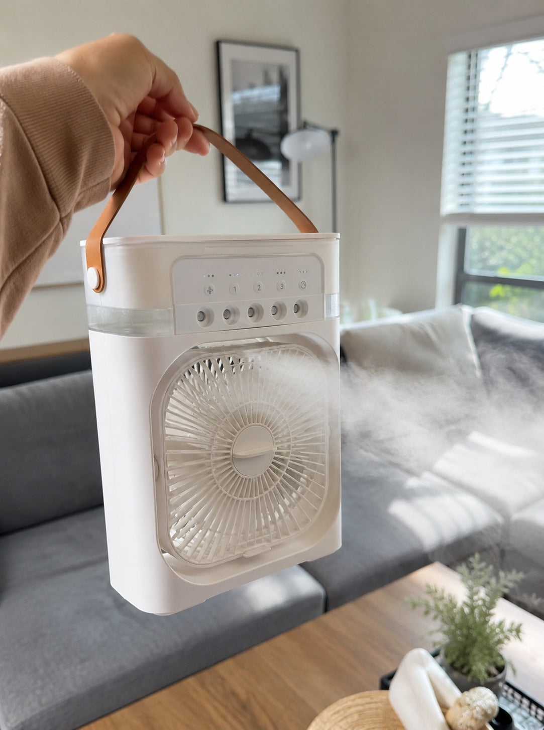 Air Humidifier Cooling USB Fan LED Night Light Water Mist Humidification Fan Spray