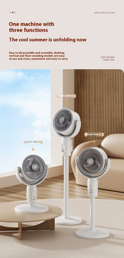Ventilador Circulador de Aire Oscilante 3D con Control Remoto
